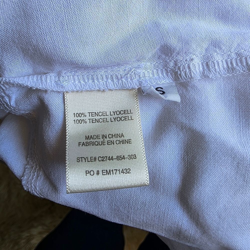Anthropologie Cloth & Stone White Sleeveless Hipster Top Small - Picture 6 of 8